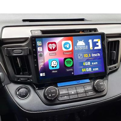 4+64G Double Din Car Stereo for Toyota RAV4 2013-2018 with Wireless CarPlay and Android Auto, 10 Inch IPS Touchscreen Android 13 Car Radio Support Bluetooth WiFi GPS SWC FM RDS Backup Camera