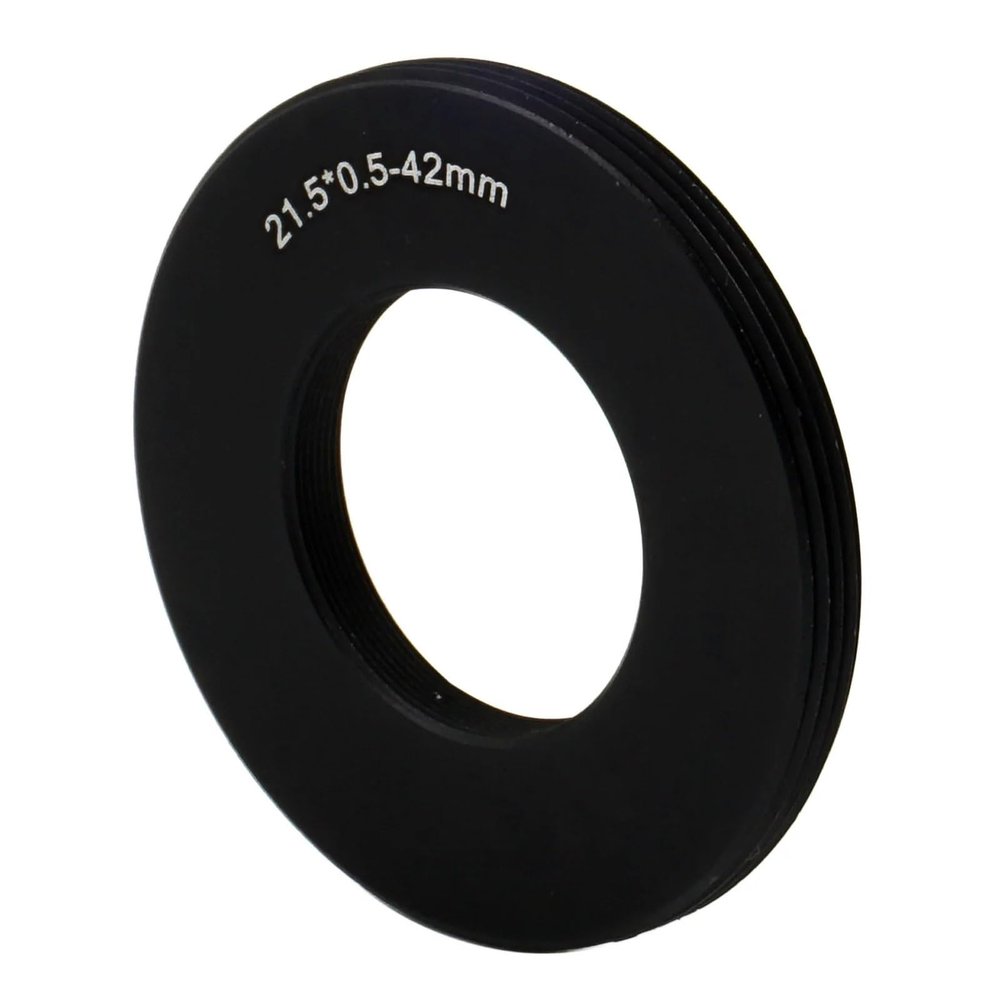 M21.5-M42 Flat Modify Lens Adapter 21.5mm x0.5 Female to 42mm x1 Male Thread Screw Excellent