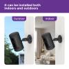 2 Pack Ring Camera Mount,No-Drill Indoor/Outdoor Wall Mount Compatible with Rings Stick Up Cam Plus/Pro,R/ing Indoor Camera,Ring Outdoor Cam Plus,360 Adjustable,Strong VHB Adhesive & Screw Option view 4