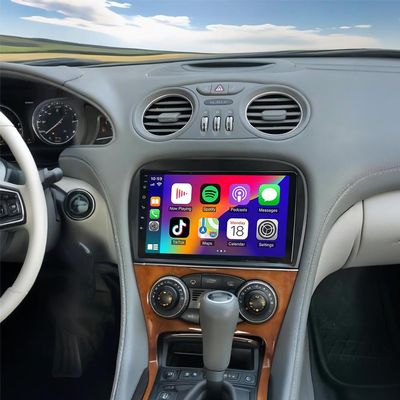 2+64G Android 15 Car Radio Stereo for Mercedes Benz SL R230 SL350 SL500 SL55 SL600 SL65 2001-2007,9" Touchscreen Head Unit Wireless CarPlay & Android Auto,GPS,HD Backup Camera,Bluetooth 5.4,FM,SWC