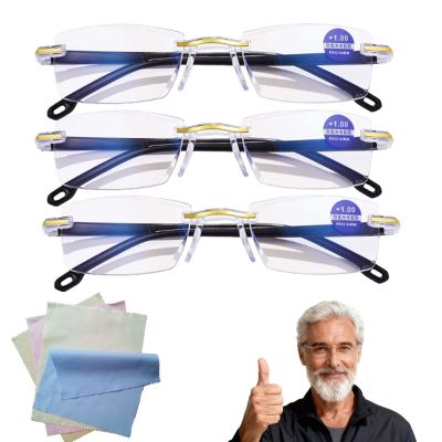 DXESWV Blue Glasses for Women & Men, Blue Light Glasses, Auto Focus Reading Glasses Self Adjusting, Anti-Glare (3)