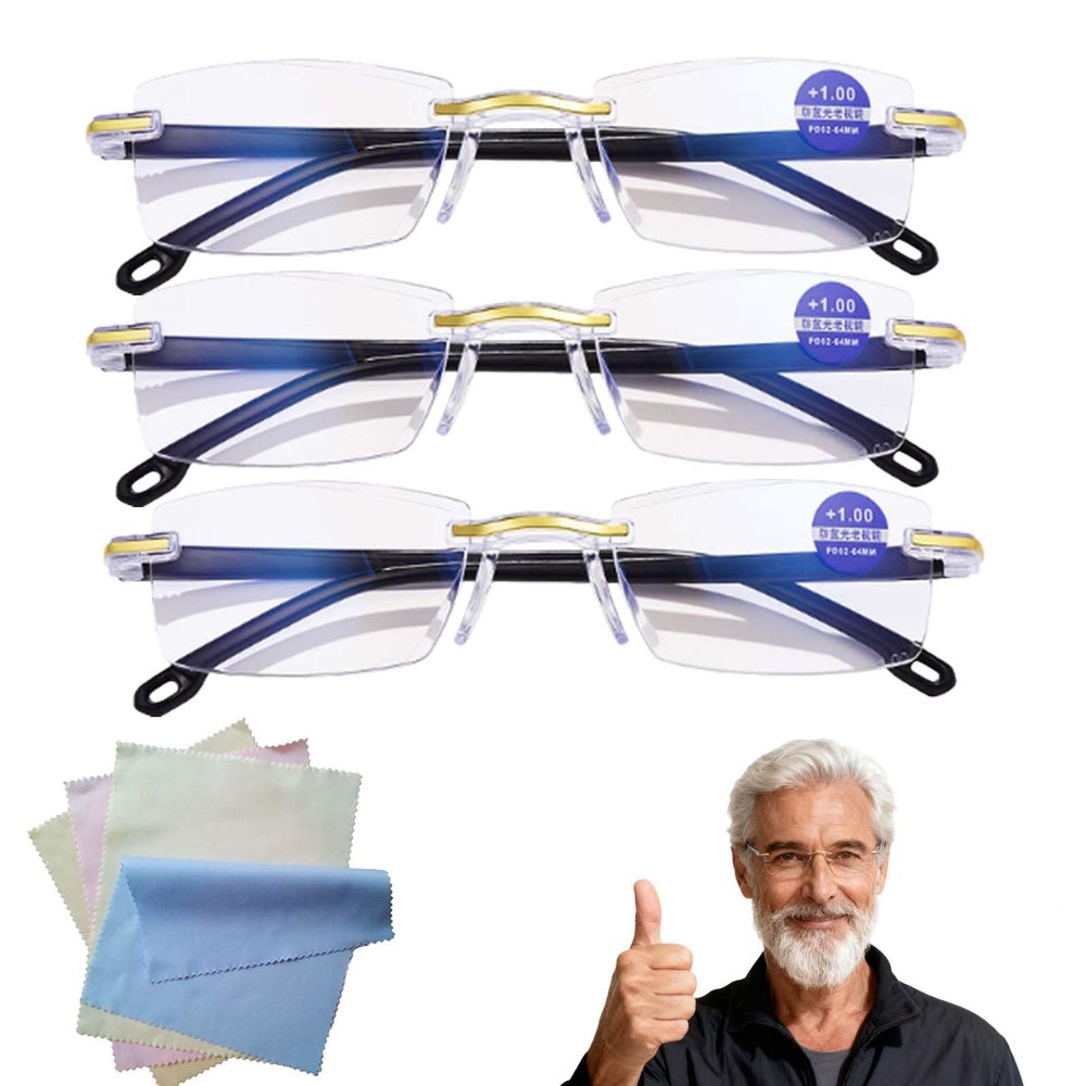 DXESWV Blue Glasses for Women & Men, Blue Light Glasses, Auto Focus Reading Glasses Self Adjusting, Anti-Glare (3)