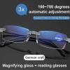 DXESWV Blue Glasses for Women & Men, Blue Light Glasses, Auto Focus Reading Glasses Self Adjusting, Anti-Glare (3) view 3