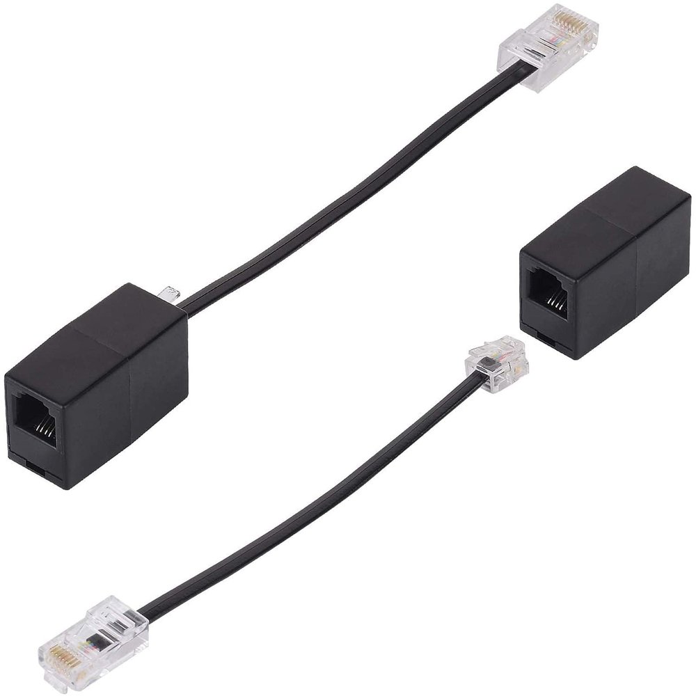 HAWAKA RJ11 Phone Jack to RJ45 Ethernet Converter Adapter Cable,RJ45 8P4C Male to RJ11 6P4C Female Telephone Adapter Wire Cord for Landline Telephone Service