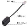 HAWAKA RJ11 Phone Jack to RJ45 Ethernet Converter Adapter Cable,RJ45 8P4C Male to RJ11 6P4C Female Telephone Adapter Wire Cord for Landline Telephone Service view 2