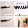 ACFFVBW Coiled Extension Cord, Coiled Cable,Black Multi 2/3/4/6/8 Core Wire,Can Extend The Tensile Wires, Spring Spiral Pins 0.2mm-1.5mm Power Cord(6 Core,24 AWG 0.2mm) view 3