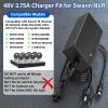 48V 3.75A 4-Pin Charger Replacement Compatible with Swann NVR16-8580 16 Ch 4k Network Video Recorder, Power Cord AC Adapter Fit for Swann 16 Channel Ultra HD Security System NVR16-8580RN NVR-168580 view 4