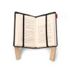 Kikkerland Book Voyager  Portable Felt Book Cover & Beechwood Stand with Straps for Books & Cookbooks view 4