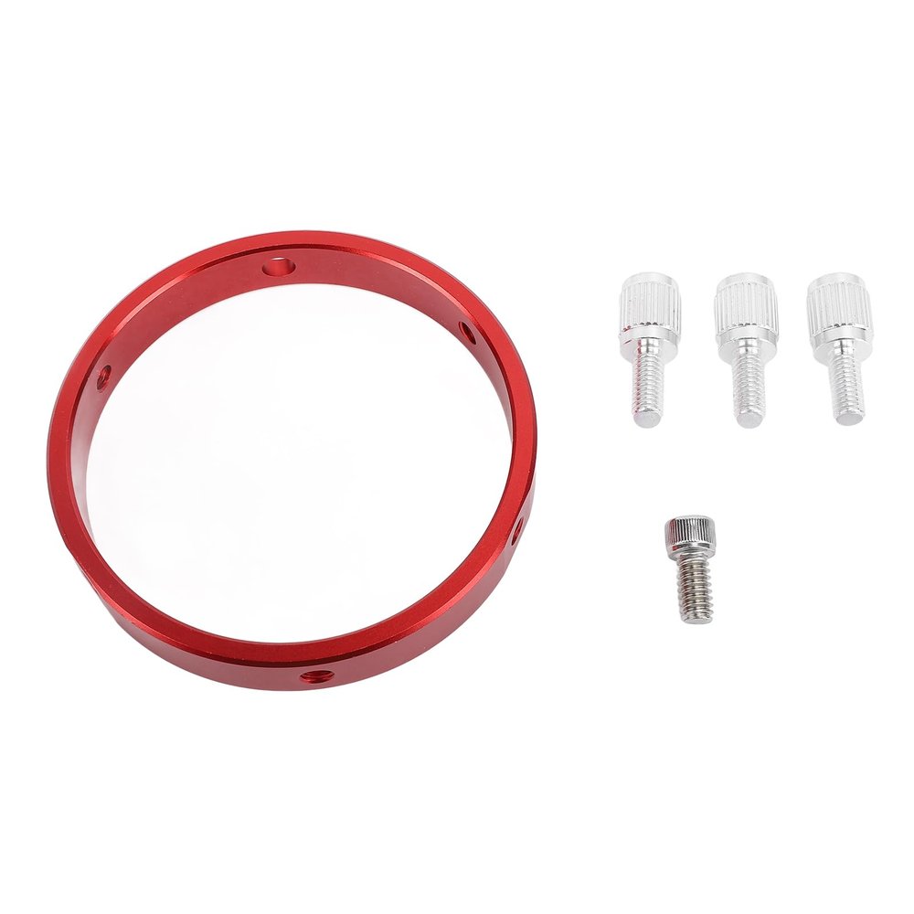 Guiding Kit, Aluminum Alloy Finder with 6 Holes, 80mm Diameter Telescope for 60 80mm Tubes, Includes M6 Screws and 14/ Inch Screw Hole, Red