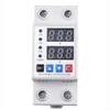 Adjustable Voltage Protector with Dual Digital Display for AC 230V Single-Phase, Overvoltage Undervoltage Overcurrent Protection, 1A-63A Range, Automatic Recovery, DIN Rail Mount(40A) view 1