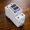 Adjustable Voltage Protector with Dual Digital Display for AC 230V Single-Phase, Overvoltage Undervoltage Overcurrent Protection, 1A-63A Range, Automatic Recovery, DIN Rail Mount(40A) view 2