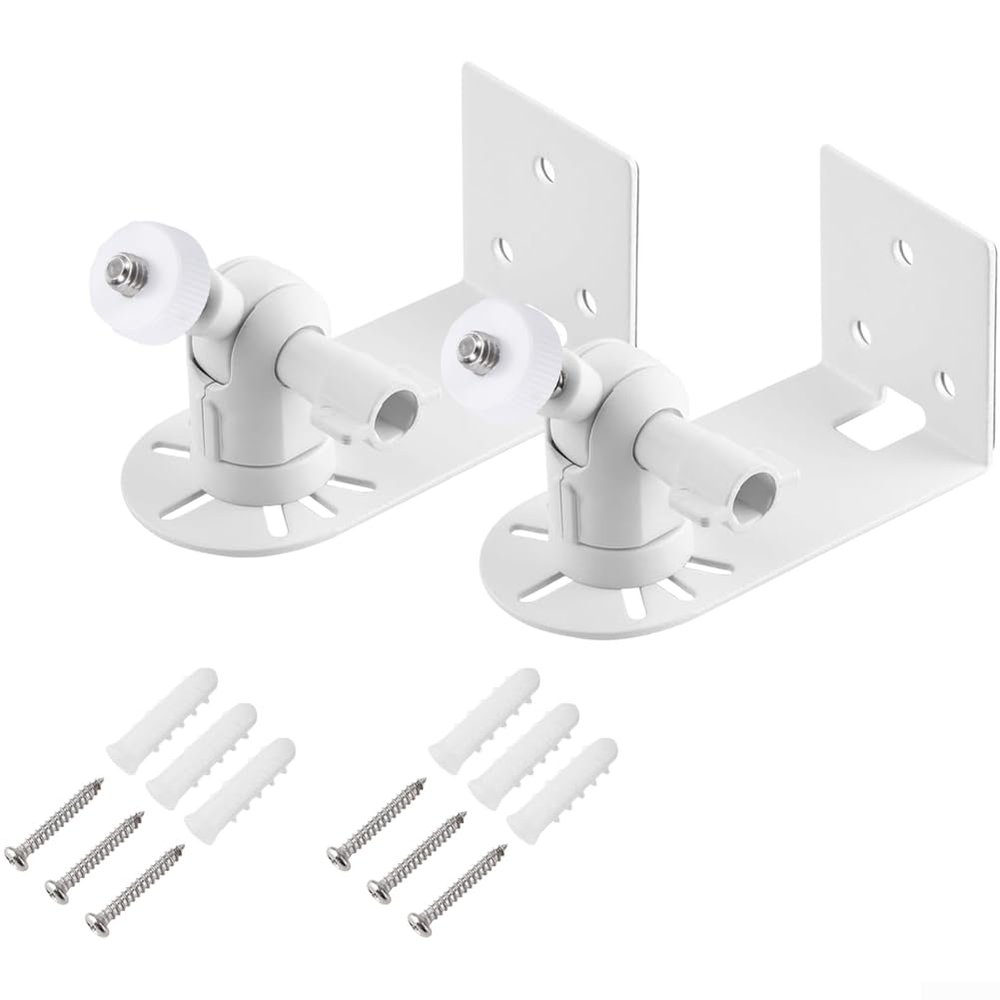 Wall Mount Bracket For Security Cameras With Magnetic Base And 360 Degree Rotation, Supports Multiple Models, Includes Sticky And Screw Installation, 2 Pack