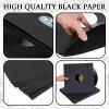 16 Pcs Record Jackets Cardboard with Center Hole, 12 Inch Vinyl Record Paper Sleeves, Protective Outer Sleeves for 45 RPM, Square Album Jackets for Vinyl Records Collections Storage(Matte Black) view 3