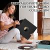 16 Pcs Record Jackets Cardboard with Center Hole, 12 Inch Vinyl Record Paper Sleeves, Protective Outer Sleeves for 45 RPM, Square Album Jackets for Vinyl Records Collections Storage(Matte Black) view 4
