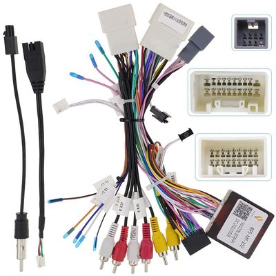 16PIN Car Radio Stereo Power Cable Harness Wire Compatible for Mitsubishi Lancer EX Pajero Outlander 2014~20 wtih Factory Rockford Amplifier and OEM Backup Camera
