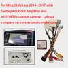 16PIN Car Radio Stereo Power Cable Harness Wire Compatible for Mitsubishi Lancer EX Pajero Outlander 2014~20 wtih Factory Rockford Amplifier and OEM Backup Camera view 2