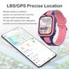 4G Kids Smart Watch with GPS Tracker Video Voice Calling Text Chat SOS Call, Waterproof Smartwatch Age 5-12, Wallpaper Store School Model Camera Pedometer Game Alarm Clock Stopwatch for Kid(Pink) view 3