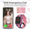 4G Kids Smart Watch with GPS Tracker Video Voice Calling Text Chat SOS Call, Waterproof Smartwatch Age 5-12, Wallpaper Store School Model Camera Pedometer Game Alarm Clock Stopwatch for Kid(Pink) view 4