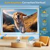 [180Adjustable Stand] Smart Mini Projector with Android TV, Upgrade HY300 Pro Portable Projector with WiFi and Bluetooth, 4K Support, Auto Keystone view 2