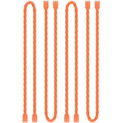 TRIPLE DEER 4Pcs 18-Inch Silicone Cable Ties Colorful Reusable Steel-Core Silicone Twist Gear Tie Straps for Bundling and Organizing, Bendable Holder Strap for Indoor and Out All Purpose, Orange