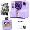 Instant Print Camera for Kids, Christmas Birthday Gifts Toy for Girls Boys, App Printing, 1080P Digital Video Camera Purple view 1