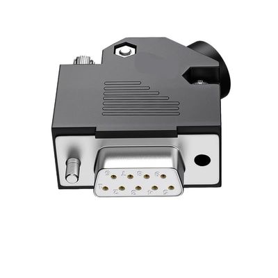 45 Degree Wire Outlet DB9 Connector 2 Row 9pin Male Female Angled Connector Side Outlet 45 Plastic 9Pin Serial Port Plug(2AFemale)