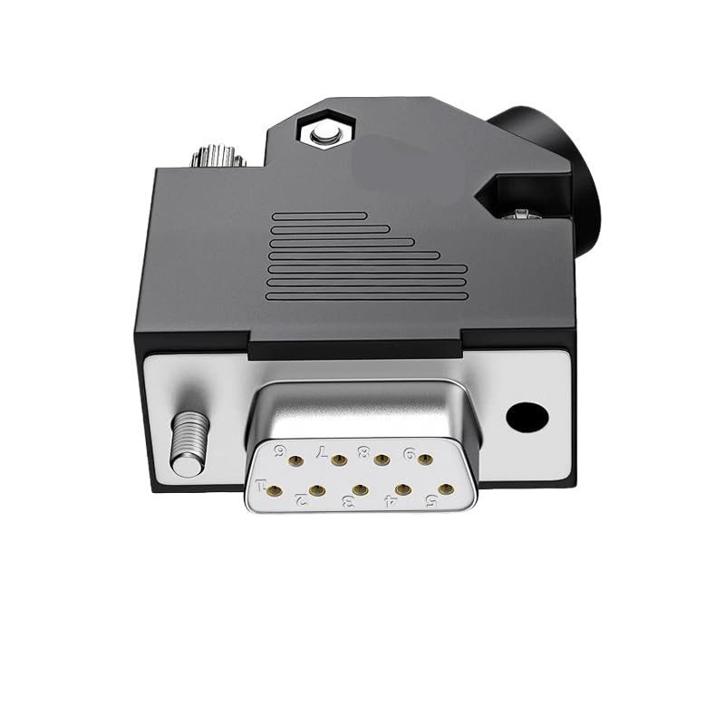 45 Degree Wire Outlet DB9 Connector 2 Row 9pin Male Female Angled Connector Side Outlet 45 Plastic 9Pin Serial Port Plug(2AFemale)