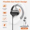 ACANDYA 3.5mm Wired Earbuds Over Ear Headphones for iPod/MP3 Laptop for Android Open Ear Sport Headset for Airplane School Students Running Exercise Gym Workout Earphones with Microphone Black view 3