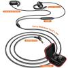 ACANDYA 3.5mm Wired Earbuds Over Ear Headphones for iPod/MP3 Laptop for Android Open Ear Sport Headset for Airplane School Students Running Exercise Gym Workout Earphones with Microphone Black view 4