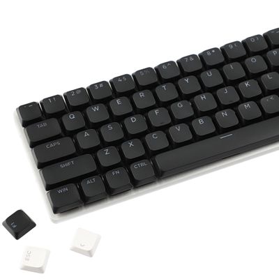 YMDK Ultra-Slim Low Profile Keycaps 127 Keys Dye-Sub JWA Profile Backlit Shine Through Keycap for nuphy keychron 61/68/87/98/104/108 MX Ultra-Slim Keyboard