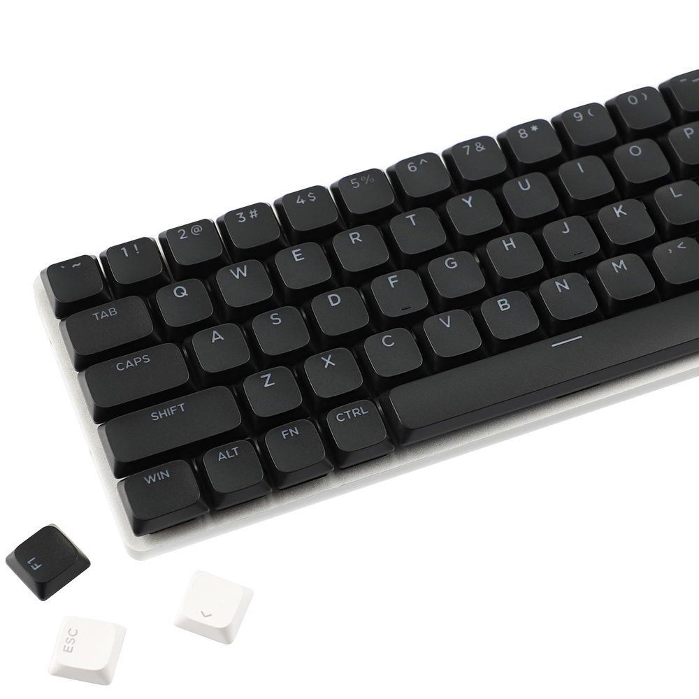YMDK Ultra-Slim Low Profile Keycaps 127 Keys Dye-Sub JWA Profile Backlit Shine Through Keycap for nuphy keychron 61/68/87/98/104/108 MX Ultra-Slim Keyboard