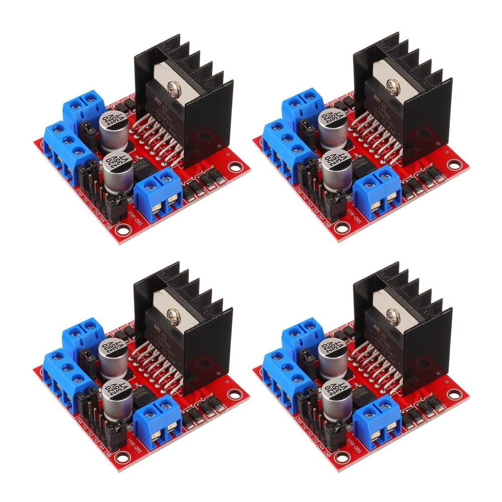 4pcs L298N Motor Drive Controller Board DC Dual H-Bridge Robot Stepper Motor Control and Drives Module for Smart Car Power
