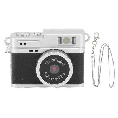 Tangxi Mini Keychain Camera with 64GB Card, 1080P Video 2MP Photo, Portable Small Camera with Flash Light & 0.96in Color Screen for Travel Study Recording (Black)