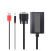 LINGQE Portable pl-UG and Play V/GA to HDM-Compatible Output 1080P HD TV AV HDTV PC Video Cord VGA2HDMI Converter view 1