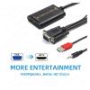 LINGQE Portable pl-UG and Play V/GA to HDM-Compatible Output 1080P HD TV AV HDTV PC Video Cord VGA2HDMI Converter view 3