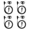 CENMIGO D-Type Walkie Talkie Earpiece with PTT Mic Headset Accessorie. Two-Way Radio Earpiece (2-Pin K-Type 4 Pack) view 1