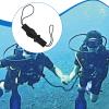 Diving Lanyard Accessory Gifts Visible, Sturdy Underwater Diving Tool Dive Gear Strap for Cameras, Outdoor Climbing- Black view 3