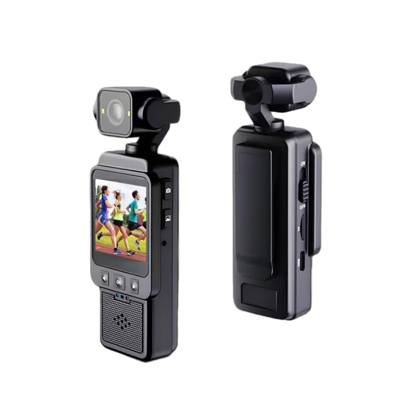 XUMIUZIY Mini Body Camera with Audio Video Recording, 1080P Pockets Vlogging Camera with Rotatble Lens, Anti Shake & WiFi Support for Outdoor Photography