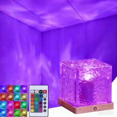 Aurora Dreamscape Projector, 16-Color Crystal Ambient Light Strip Remote Control Perfect Bedroom Parties Dinner Bars Home Decoration (Plug-in Model)