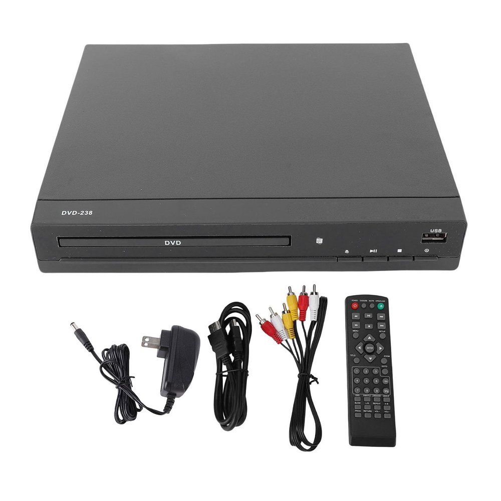 BTSEURY DVD Player, 1080P Upscaling HD Multimedia Interface USB Port All Region CD DVD Player with Remote Control for TV Projector Home Theater (US Plug)