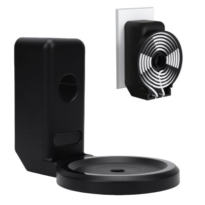 ASHATA Wall Mount Holder for Dot 5th 4th Generation, ABS No Drill Smart Speaker Bracket, with Cable Management, for Bathroom Kitchen Living Room Bedroom (Black)