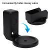 ASHATA Wall Mount Holder for Dot 5th 4th Generation, ABS No Drill Smart Speaker Bracket, with Cable Management, for Bathroom Kitchen Living Room Bedroom (Black) view 3