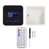 Wisoqu Wall Mount Music Amplifier, 2 Channel, Bluetooth 5.0, Wireless Infrared Remote Control, 1.7 inch LCD Screen, Connect 2 Speakers, Support MP3 WMA WAV AAC APE (Black) view 1