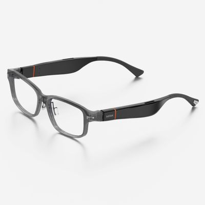 SOLOS AI Smart Glasses | AirGo A5 5th Gen | Hydro 7 Shiny Clear Gray | Integrated ChatGPT for Travel and Real Time Translation | Stereo Speakers | Blue Light Blocker | Compatible with iOS and Android