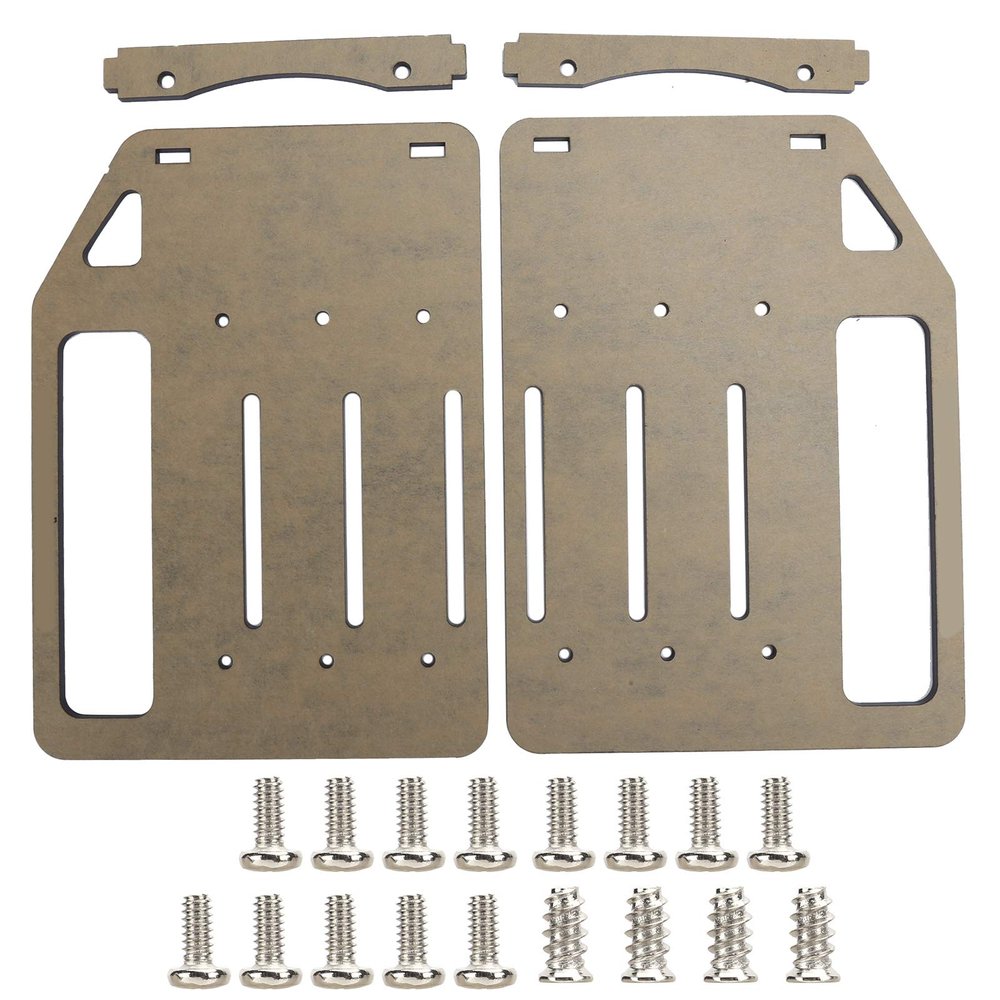 Acrylic Hard Drive Bracket Stand, DIY 35in. Black Cage, Hard Disk Shelf with Fan Mounting Kit, Includes Side Plates, Fixing Strips, Screws for PC , Computer Components, YJ Y3F 002
