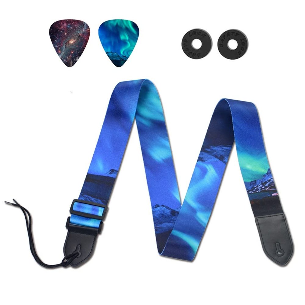 MVNOIRE Strap Shoulder Guitar Personality Crossbody Men's And Women's Picks And Buckles
