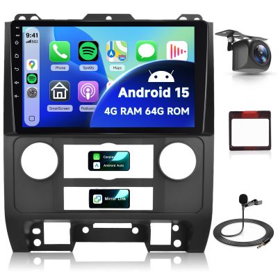 4G+64G 9'' Android 15 Car Stereo for Ford Escape Kuga Mazda Tribute 2007-2012 IPS Touchscreen Screen Car Radio with Wireless Carplay/Android Auto/DSP, Sellrich BT5.0 GPS WiFi FM SWC Backup Camera