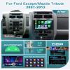 4G+64G 9'' Android 15 Car Stereo for Ford Escape Kuga Mazda Tribute 2007-2012 IPS Touchscreen Screen Car Radio with Wireless Carplay/Android Auto/DSP, Sellrich BT5.0 GPS WiFi FM SWC Backup Camera view 2