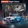 3 Channel Dash Cam Front and Rear Inside | 1080P Car DVR Camera | 170 Wide Angle | Included 64GB Card | Super Night Vision | Parking Monitor | Loop Recording | Reversing Camera view 3