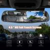 4.5 Inch Mirror Dash Cam for Cars,1080P Rear View Mirror Front and Rear View Dual Cameras,Super Night Vision,Parking Assistance,24H Parking Monitor,Waterproof Backup Camera view 2